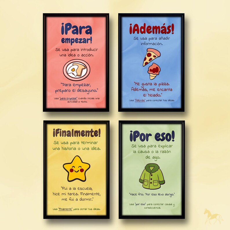 Spanish Classroom Poster Set: Transitions & Connectors (digital ...