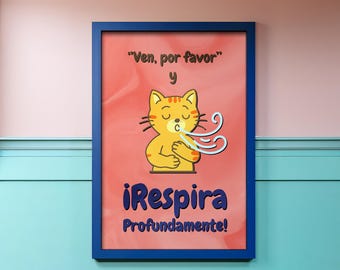 Spanish Classroom Poster: Rincón de la Calma, Mindfulness Art (Digital Download, 5 Sizes)