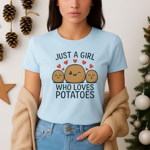 Cute Potato Lover T-Shirt, Potato Lover T-Shirt, Cute Potato Tee, Funny Potato Shirt, Potato Lover Gifts