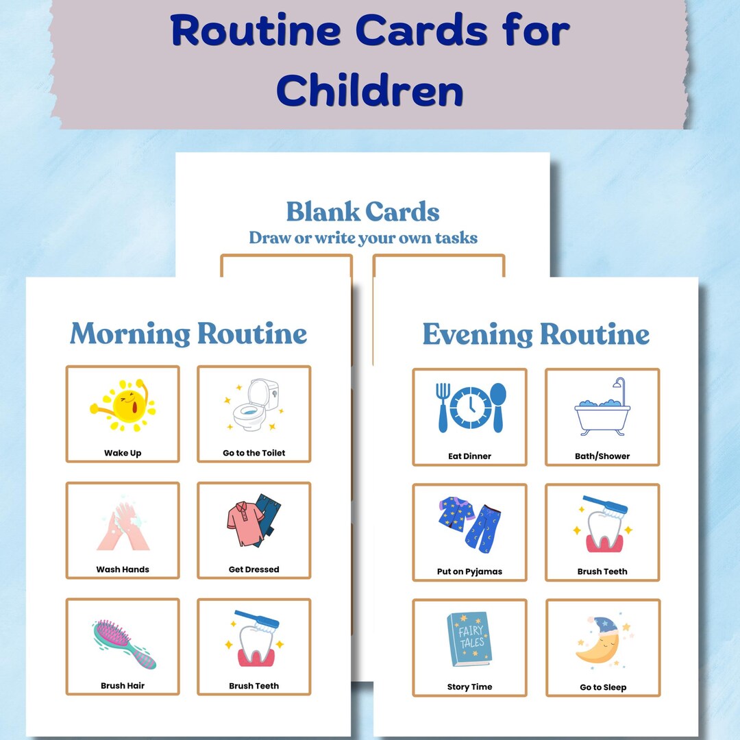 Bedtime Routine Boardmaker Visual Routine Cards for Kids | Morning, Bedtime Schedule (digital ...