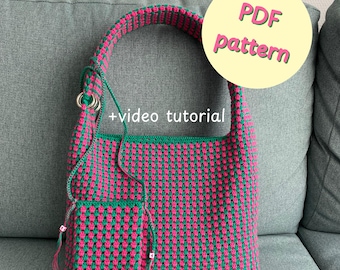 CROCHET PATTERN Neona Bag, Crochet Bag Tutorial English, DIY Bag, Crochet Bag Pattern, Handmade Bag Pattern, Step-by-step crochet tutorial