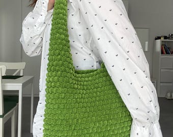 Crochet Pattern Bubble Bag, English Tutorial (PDF Pattern)