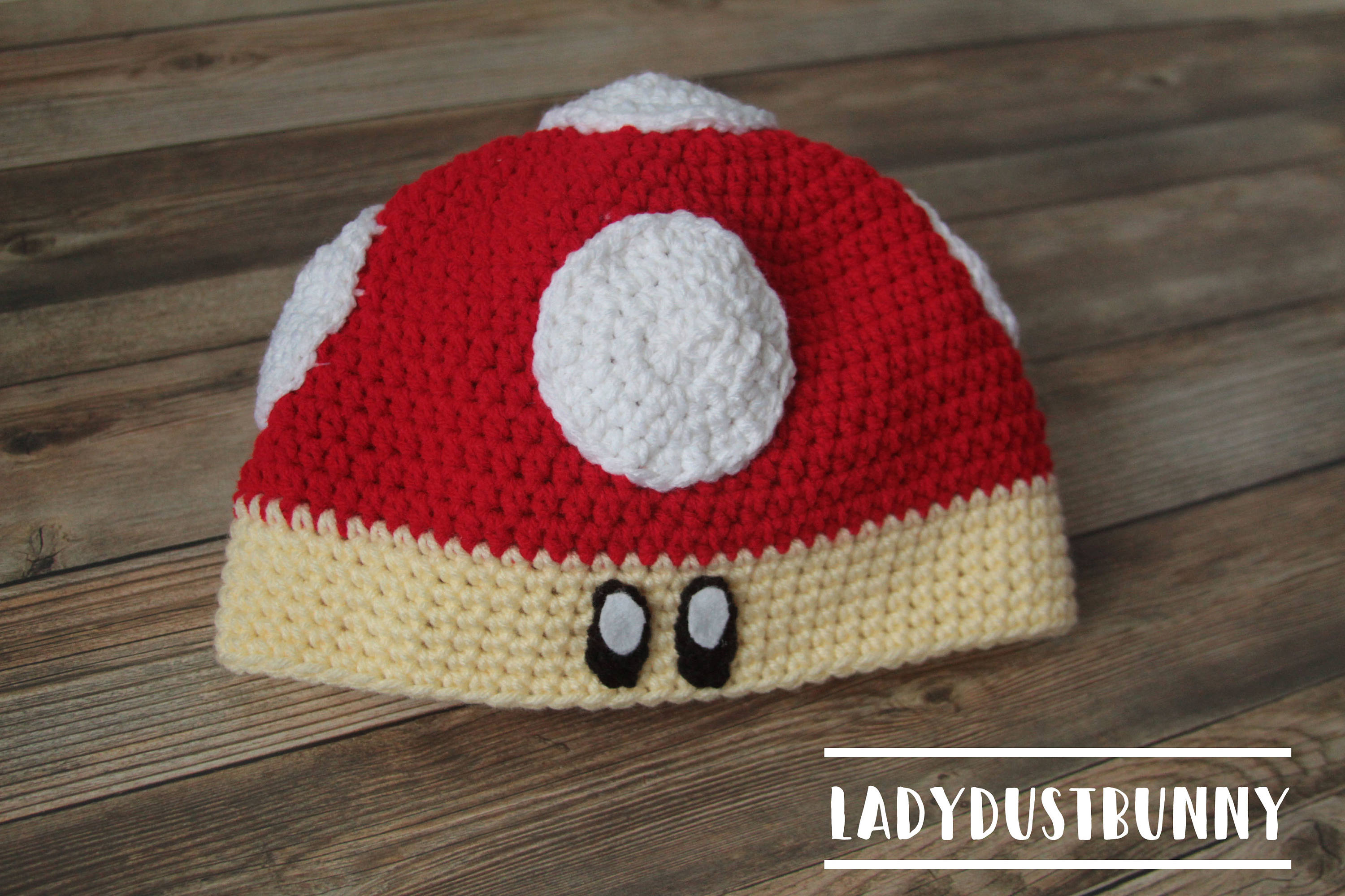 Super Mario Mushroom Toad Crochet Beanie Hat / Etsy