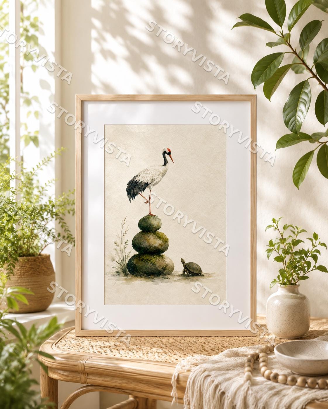 Crane on Turtle - Etsy