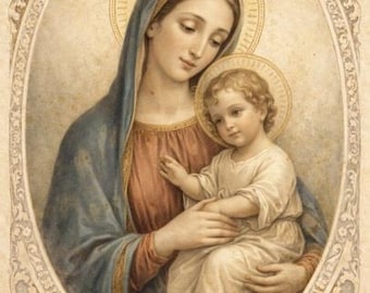 Paquete de estampas sagradas católicas antiguas / Estampas de oración religiosas antiguas