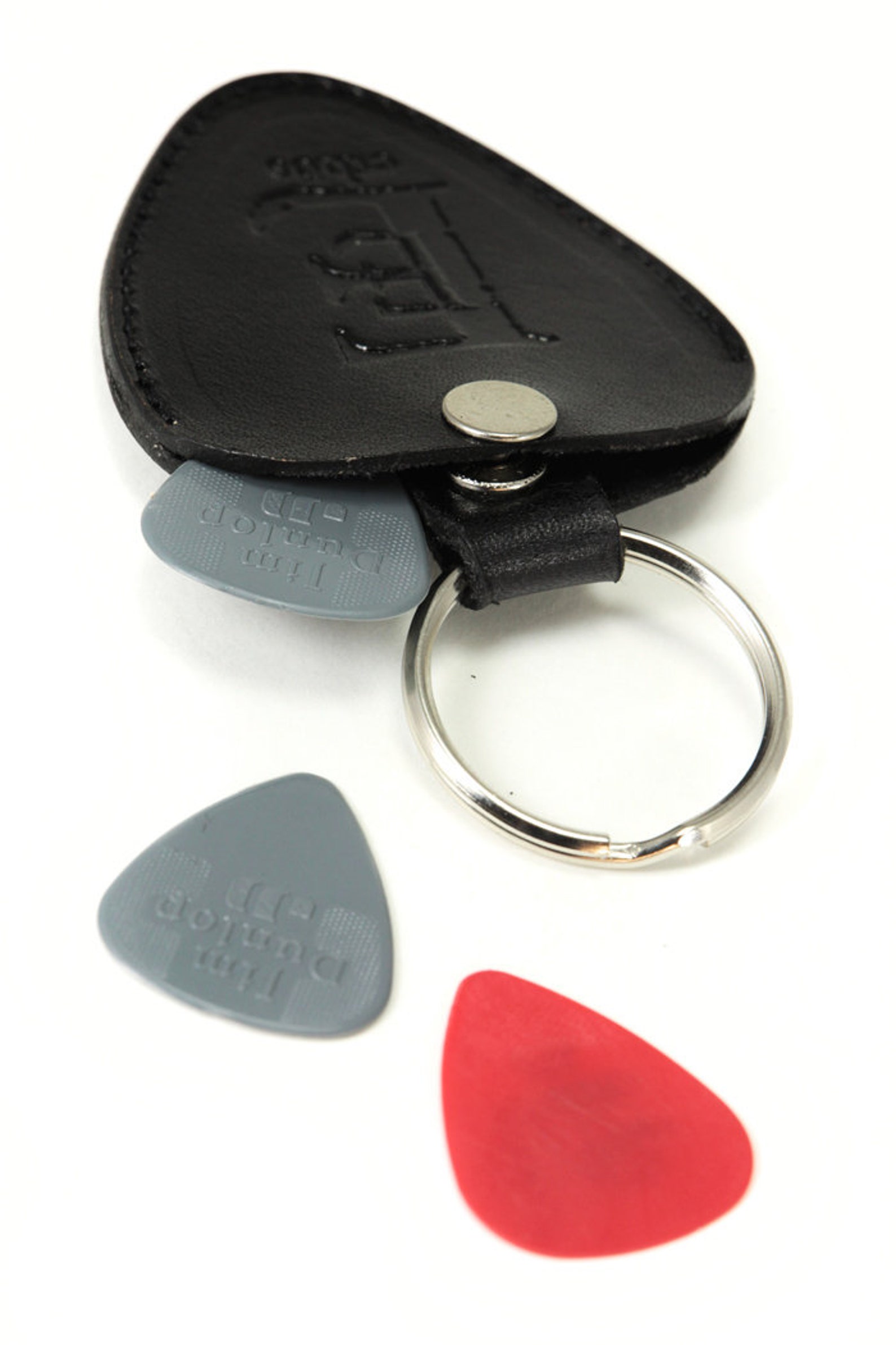 Leather Keychain Guitar Pick Keychain Etsy