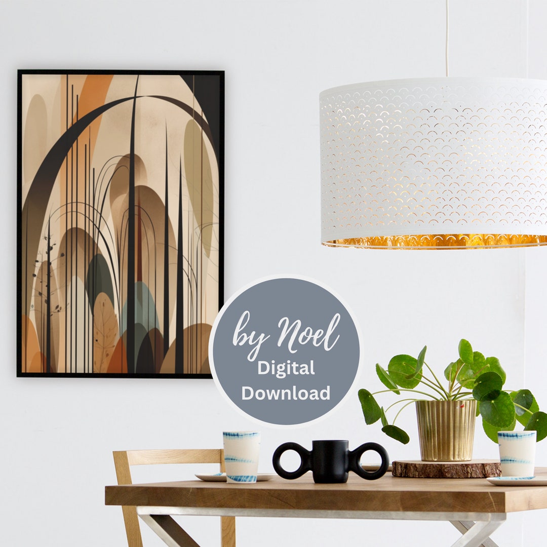 Picture Idea: Art In Earthy Tones Nature Inspired Geometric Shapes Organic Patterns