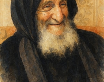 Baba Sali Portrait – Sephardi Tzadik Watercolor Art (Digital Download)