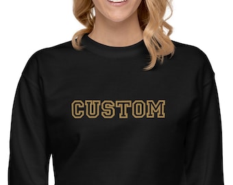 Custom Unisex Fleece Sweatshirt, Freshman Font Apparel