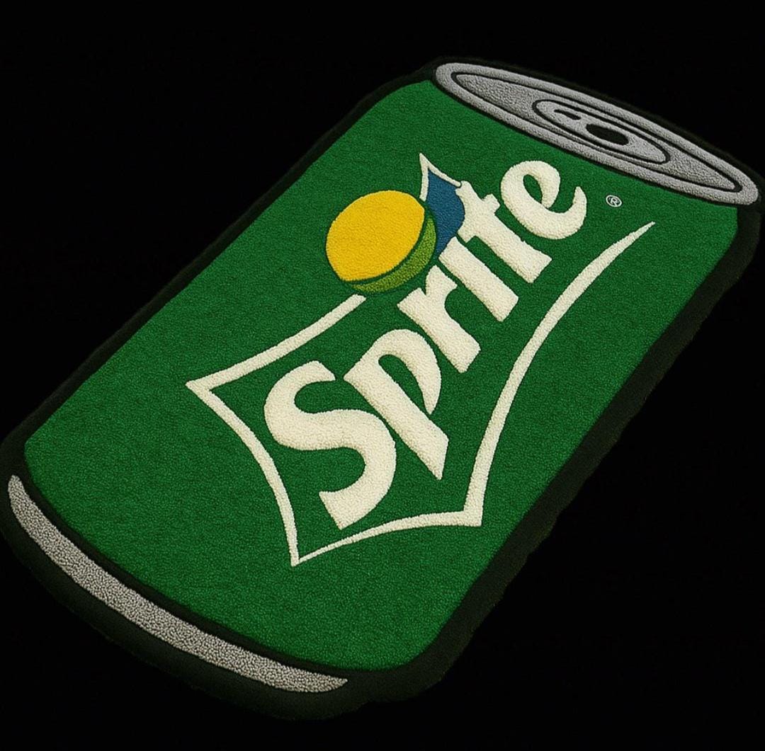 Hand-tufted Wool Soda Can Rug: Coca-cola, Pepsi, Sprite - 5x2.5 Pop Art ...
