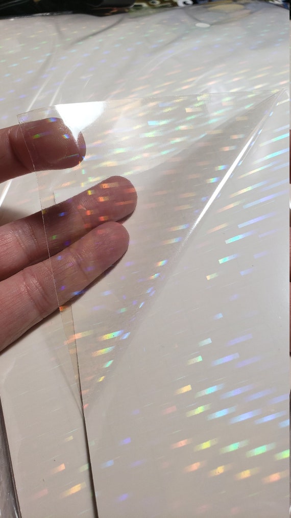 Lasers A4 Self Adhesive Clear Holographic Laminate 5 Sheets Etsy