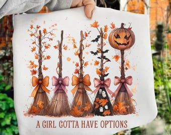 Halloween Witch Brooms PNG: Spooky Fall Clipart (Digital Download)