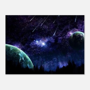 Falling Stars Night Sky Fine art-poster