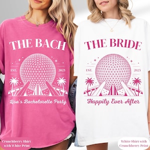 Epcot Bachelorette Party Shirts, Custom Bride To Be Tee, Bride Squad Matching Shirts, Comfort Colors Bach Tops, Bridesmaid Crew Shirts