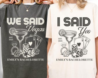 Vegas Bachelorette Party Shirts: Custom Bride & Crew Matching Tees