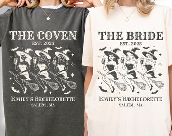 Gruseliges Braut Bachelorette Shirt: Halloween Hexenkreis Passendes T-Shirt