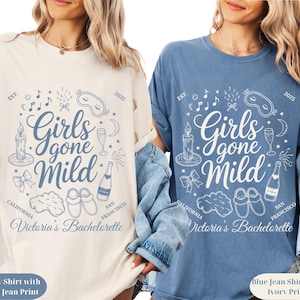 Girls Gone Mild Bachelorette Party Shirts: Personalized Spa Trip Tees