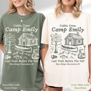 Camp Bachelorette Shirt, Custom Bride Comfort Colors Tee, Cabin Crew Bachelorette, Hiking Lake Trip Shirt, Mountain Bridal Party Tee