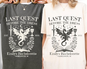 Medieval Bachelorette Comfort Colors T-Shirt: Custom Dragon Bride Party