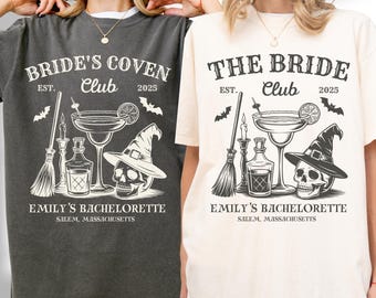Witchy Junggesellinnenabschied Shirt: Coven Club Halloween Tee der Braut