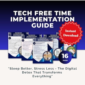 Complete Digital Sabbath Guide | Tech Free Life Planner | Digital Detox Workbook | Mindful Living Journal PDF