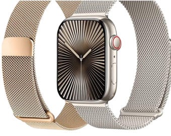 Correa de acero milanés inoxidable para Apple Watch Series 9, 8, 7, 6, 5, 4, 3, 2, 1 y SE / para todos los modelos