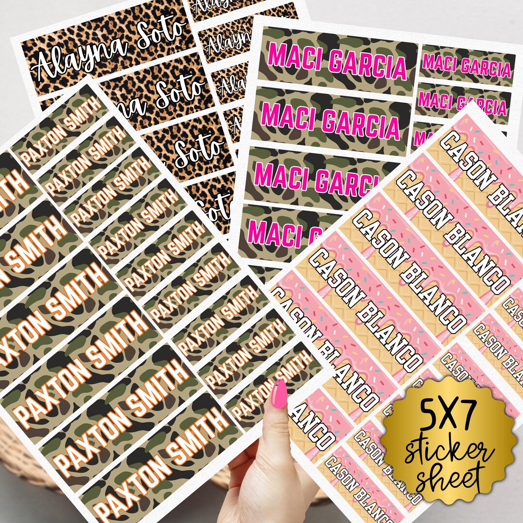 Custom Name Stickers | Waterproof Personalized Labels | School Supply ...