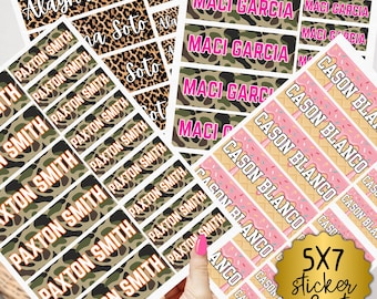 Custom Name Stickers | Waterproof Personalized Labels | School Supply Labels | Daycare Stickers |Stickers Sheet | Back to School |Camp Label