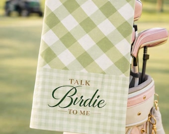 Toalla de golf Talk Birdie to Me / Accesorio para bolsa de golf para mujer / Regalo divertido de golf para ella