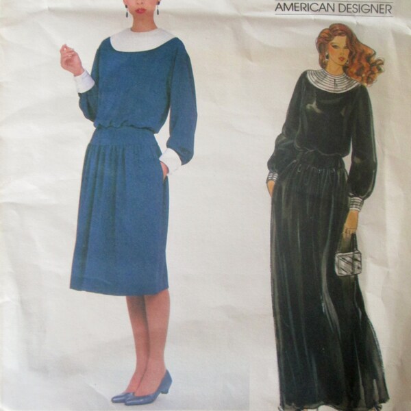 Vogue American Designer Albert Nipon 1034 Womens Dress Pattern Bust 38