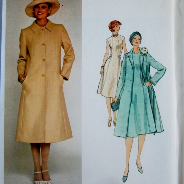 Vogue Paris Original 1356 Molyneux Womens 70s Coat and Dress Pattern Bust 36