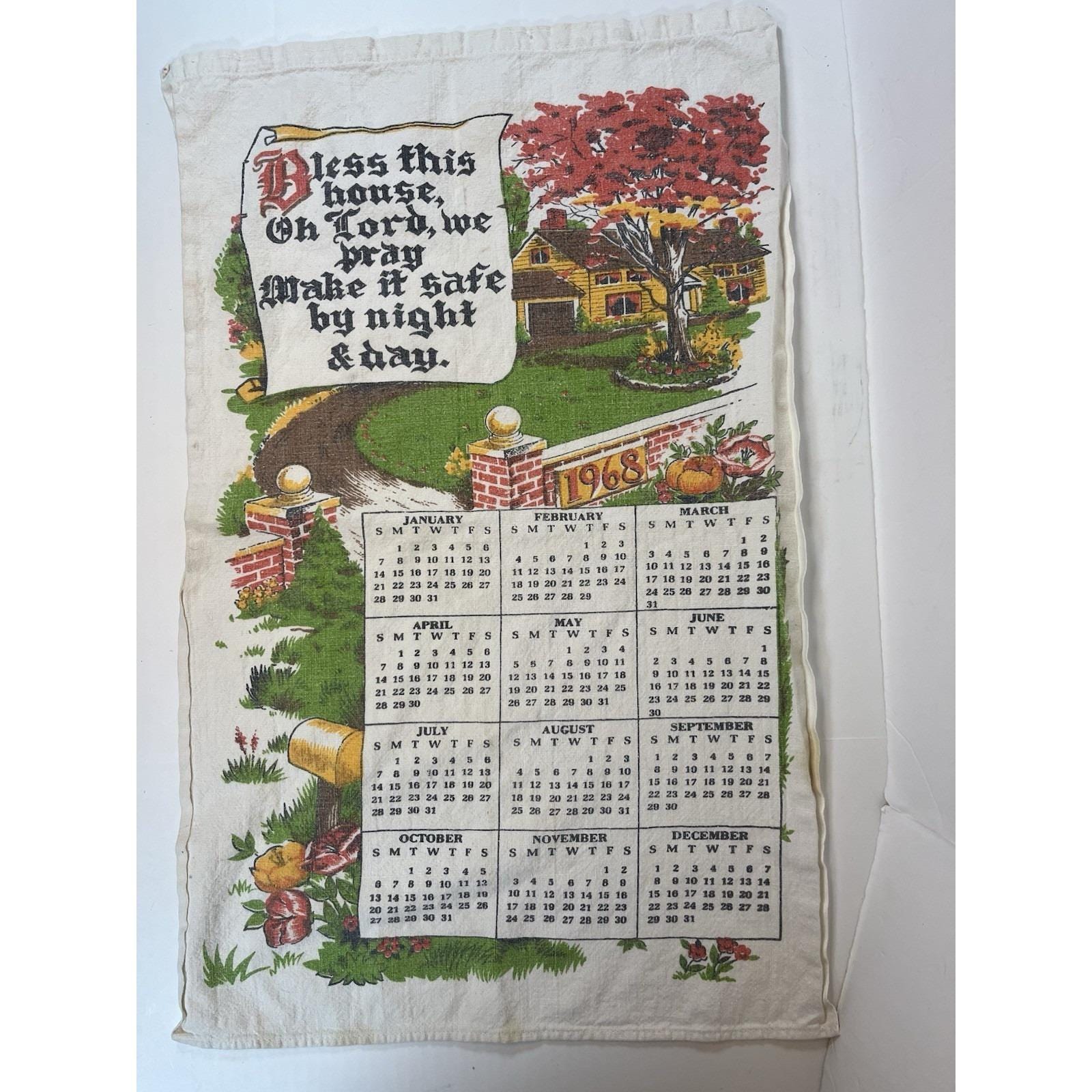 Linen 1968 Calendar - Etsy