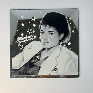 Vintage Michael Jackson Thriller Mirror Photo Glass Fair Carnival