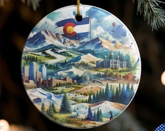 Gepersonaliseerde Colorado State Ornament: Custom Rocky Mountain CO Travel Keepsake Souvenir Gift