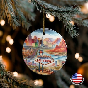 Las Vegas Sign Christmas Ornament: Nevada State Souvenir