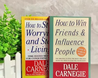 2 Books How To Win Friends Influence People & How To Stop Worrying And Start Living By Dale Carnegie English
