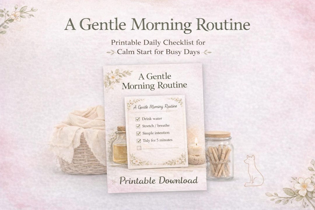 Gentle Morning Routine for Busy Moms | Calm Daily Printable | Cozy ...