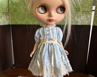 Blythe Vintage  Dress - Blue Stripe