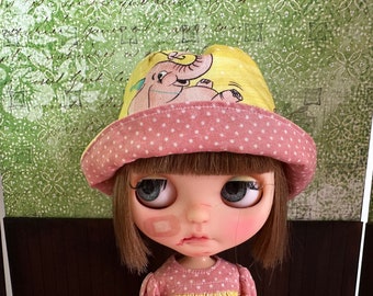 Blythe Cute Reversible Bucket Hat - Little Elephant