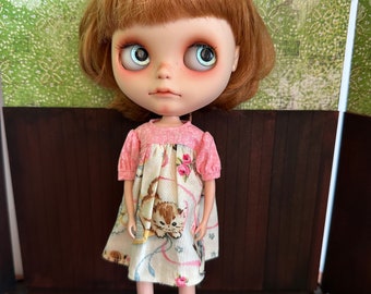 Blythe Dress  - Retro Kitten