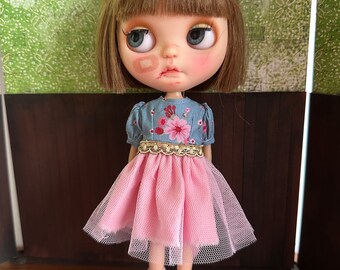 Blythe It’s my Party Dress - Blue with Pink