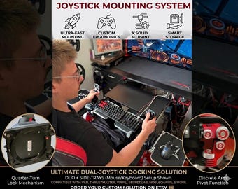 Joystick-montagesysteem - Flight Sim Hotas-ondersteuning voor VKB, Thrustmaster en Virpil