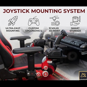Supporto per joystick da braccio - Supporto Hotas per simulatori di volo per VKB, Thrustmaster, Virpil