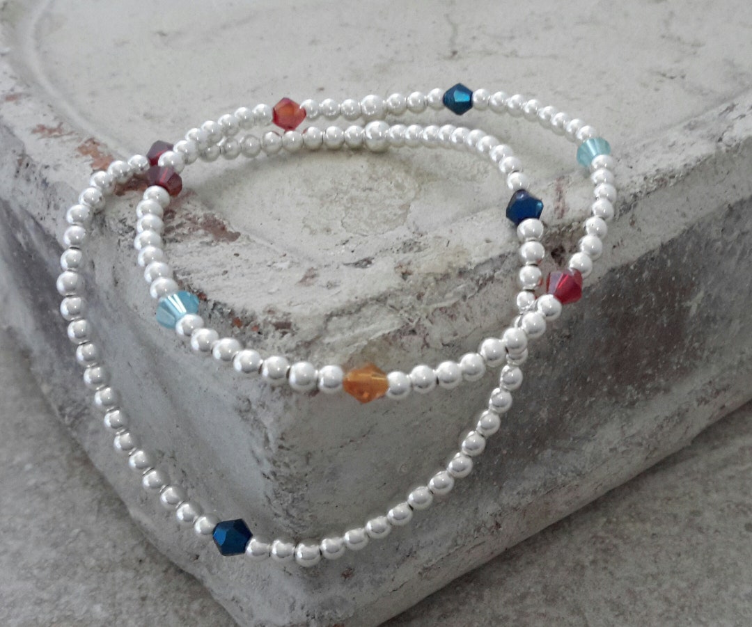 925 Sterling Silver Double Heart Hollow Bead Adjustable Bracelet for Women from Beaded - price 16.88
