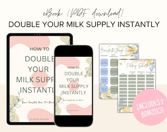 eBook How to Increase Breastmilk Supply, Natural Way, Exclusively Pumping, Breastfeeding Tips, Lactation Support, Boost Milk Supply Instant