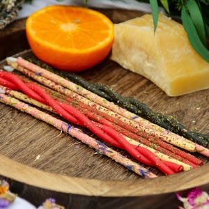 Magic candles set “Love Ocean”, ritual candles, beeswax candles, altar candles, herbal candles, intention candles, spell candles