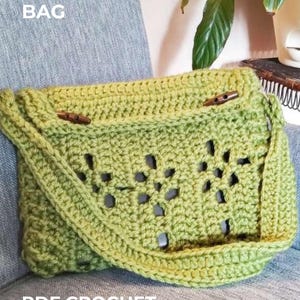 Messenger Crochet Bag Pattern – Handmade Crochet Bag, Stylish Purse Pattern, DIY Crochet Bag PDF, Easy Pattern for Beginners, Crochet Purse