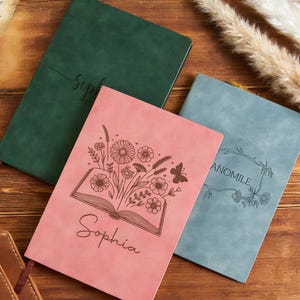 Engraved Leather Notebook,Customizable Journal Leather Diary,Gifts for Him/Her