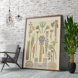 Egyptian Wall Art Egyptian Decor, Canvas Wall Art, Ready to Hang, Gift For Her, Gift For Him
