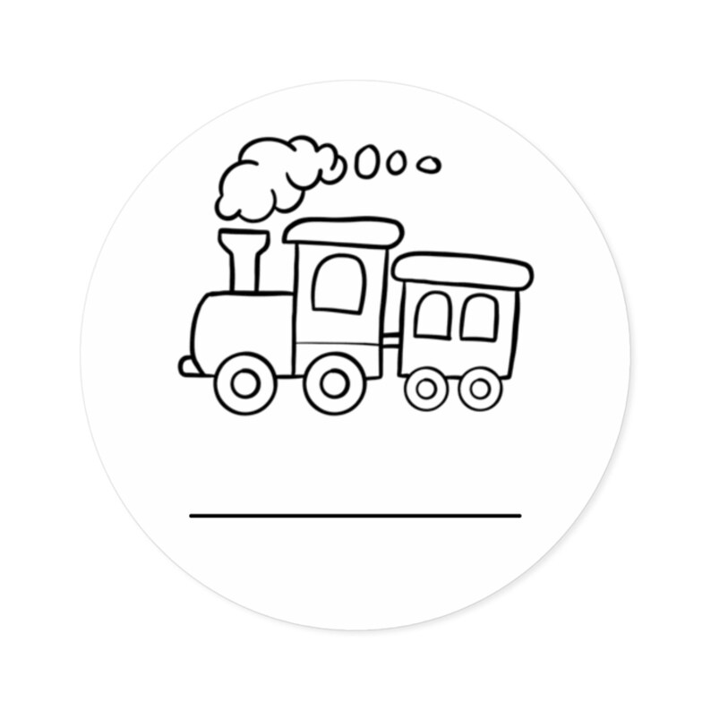 Train Name Tag Stickers, Customizable, Fun for Kids, for Teachers ...